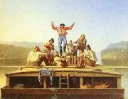 George Caleb Bingham The Jolly Flatboatmen China oil painting reproduction